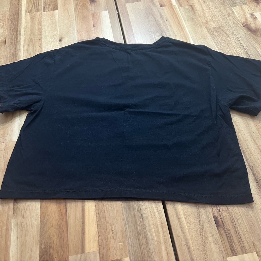 Champion Cropped Tee Black L – Pink Starburst Logo - Picture 2 of 7